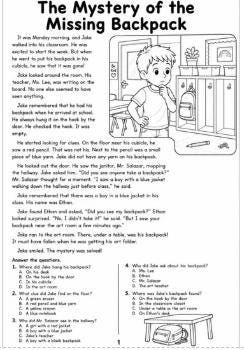 Second Grade Reading Comprehension Passages & Questions 52 Page Fiction and Nonfiction Printable Workbook