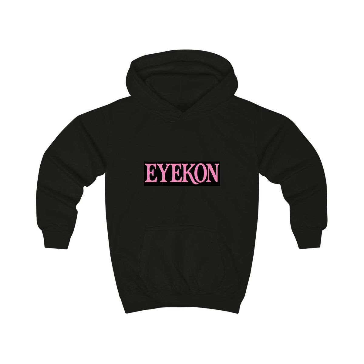 EYEKON Kids Hoodie | Pink Block Letter Logo