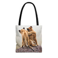 Lion Cubs Hugging Tote Bag | Wildlife Photography, Safari Animal Print