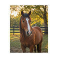 Chestnut Horse Portrait Canvas | Classic Stretched Canvas, Equestrian Wall Art