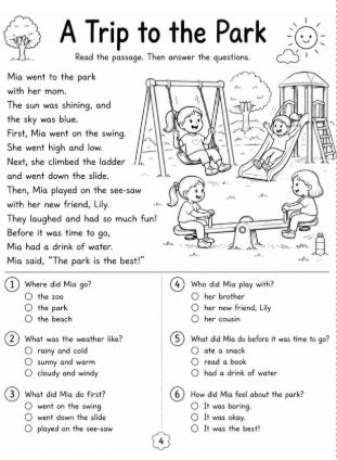 1st Grade Reading Comprehension Worksheets | 40 Passages & Questions | Printable ELA