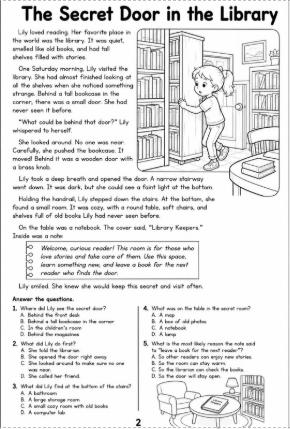Second Grade Reading Comprehension Workbook | 50 Passages & Questions (Digital Download)