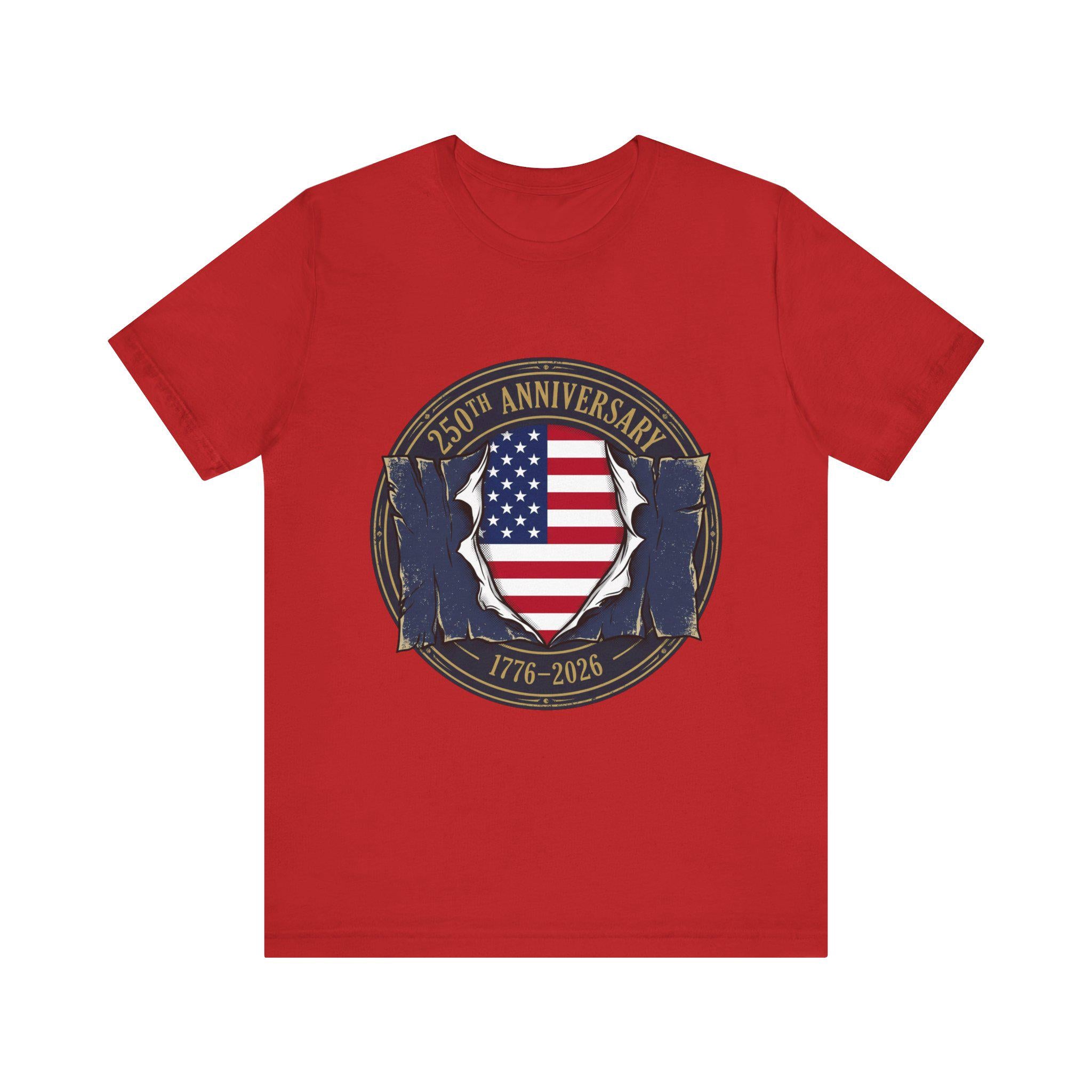250th Anniversary American Flag Shield Tee | 1776-2026 Patriotic Shirt