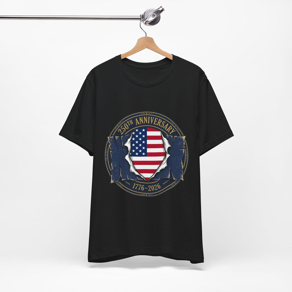 250th Anniversary American Flag Shield Tee | 1776-2026 Patriotic Shirt