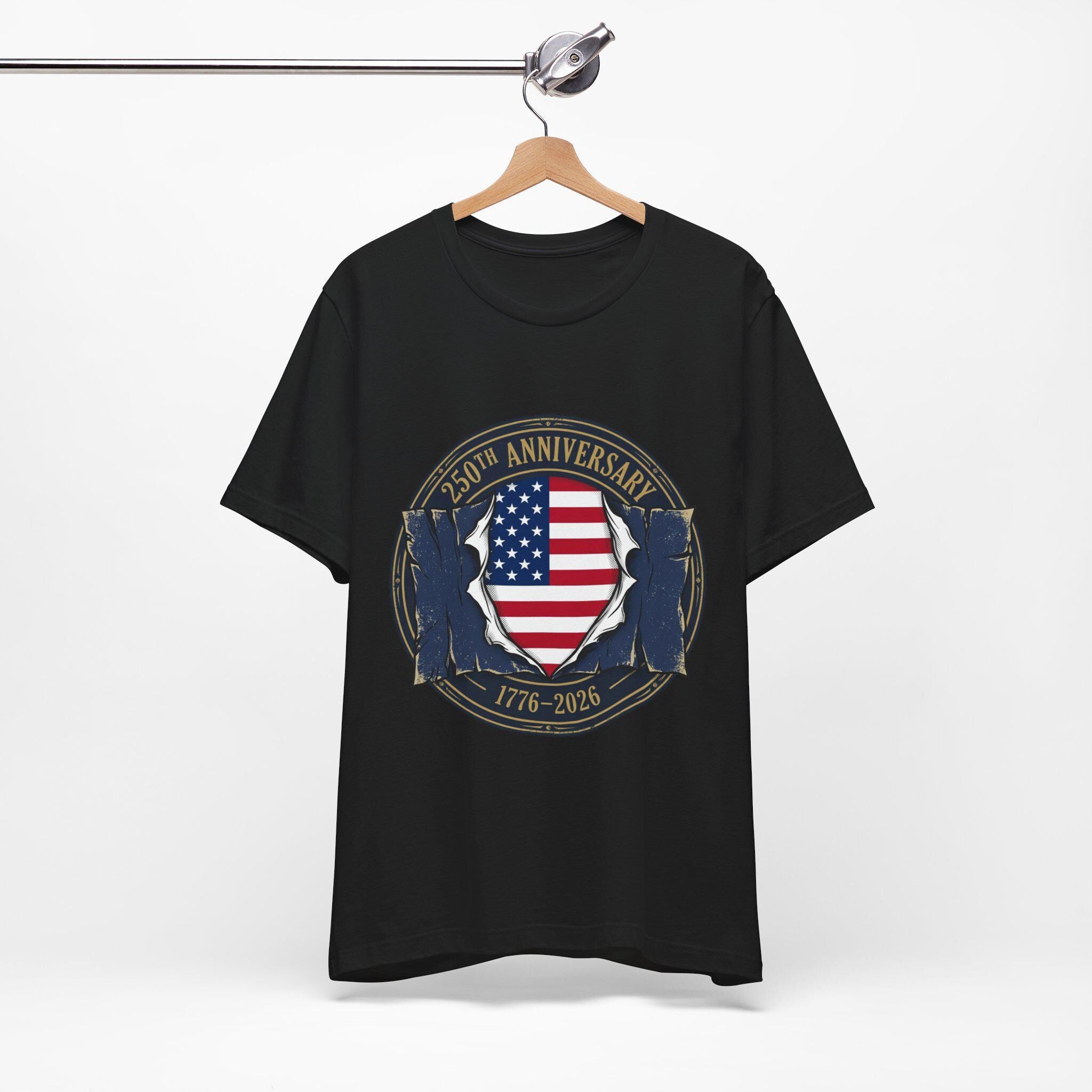 250th Anniversary American Flag Shield Tee | 1776-2026 Patriotic Shirt