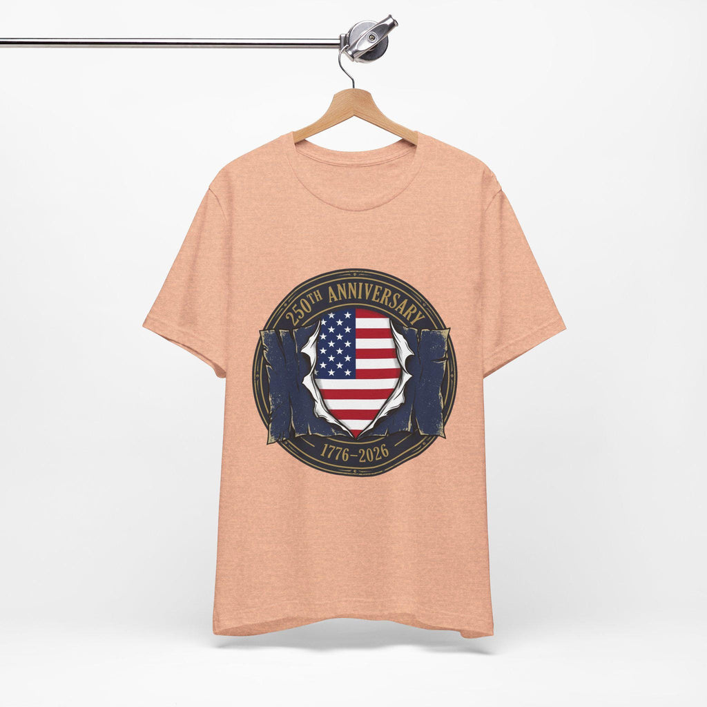 250th Anniversary American Flag Shield Tee | 1776-2026 Patriotic Shirt