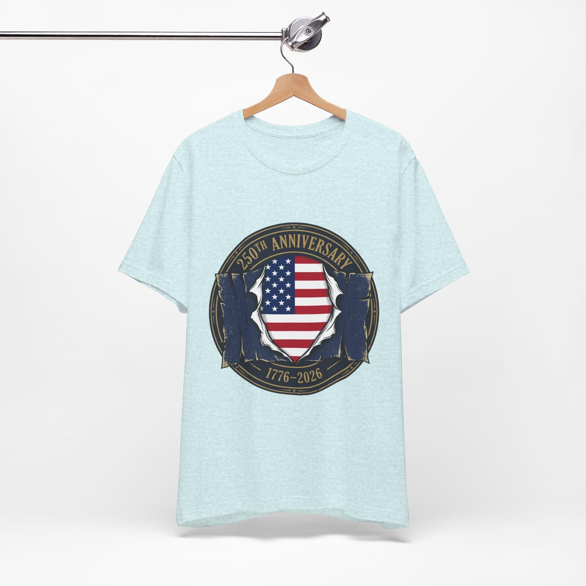 250th Anniversary American Flag Shield Tee | 1776-2026 Patriotic Shirt