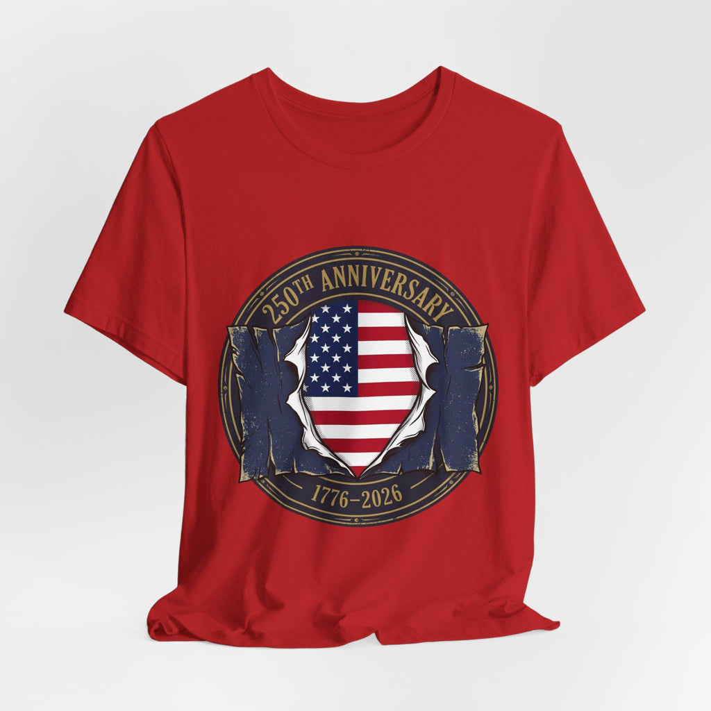 250th Anniversary American Flag Shield Tee | 1776-2026 Patriotic Shirt
