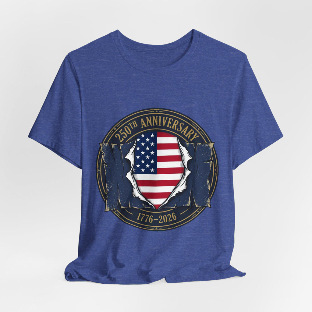 250th Anniversary American Flag Shield Tee | 1776-2026 Patriotic Shirt