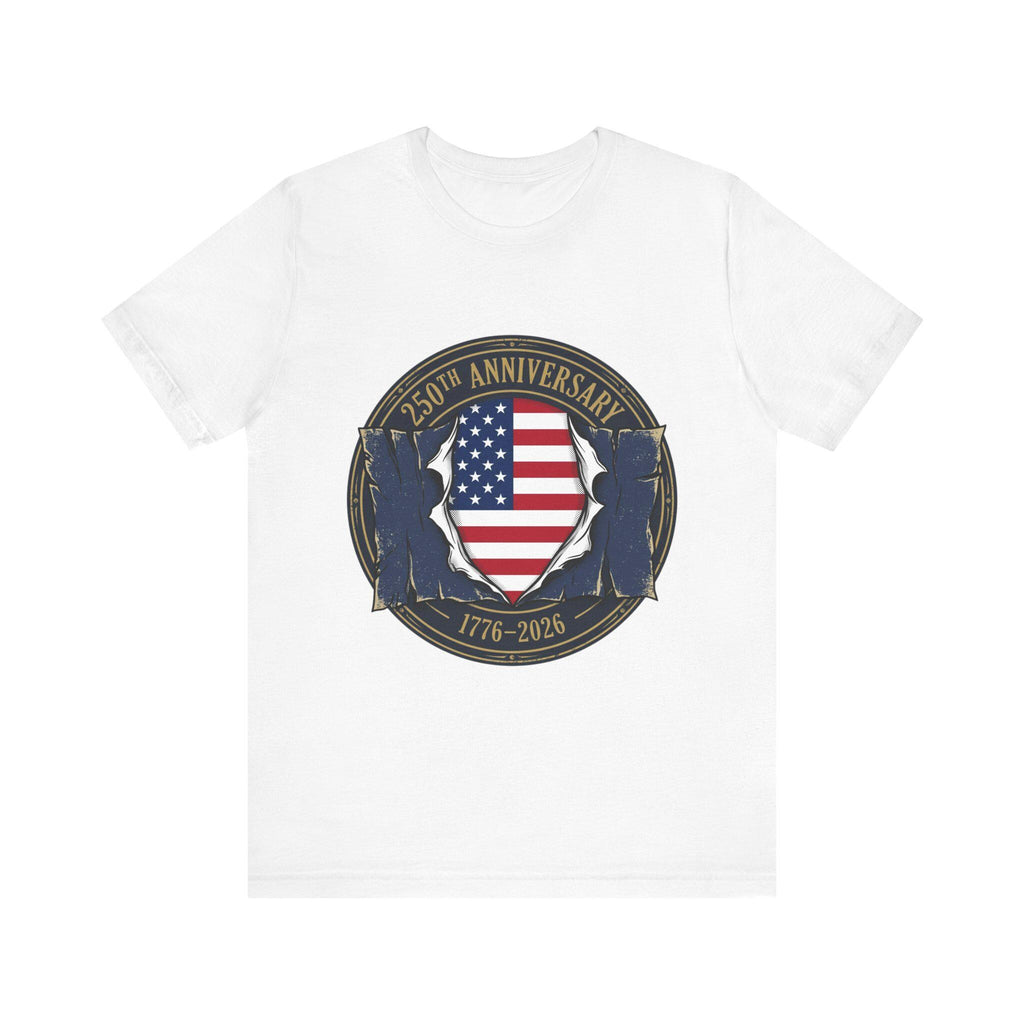 250th Anniversary American Flag Shield Tee | 1776-2026 Patriotic Shirt
