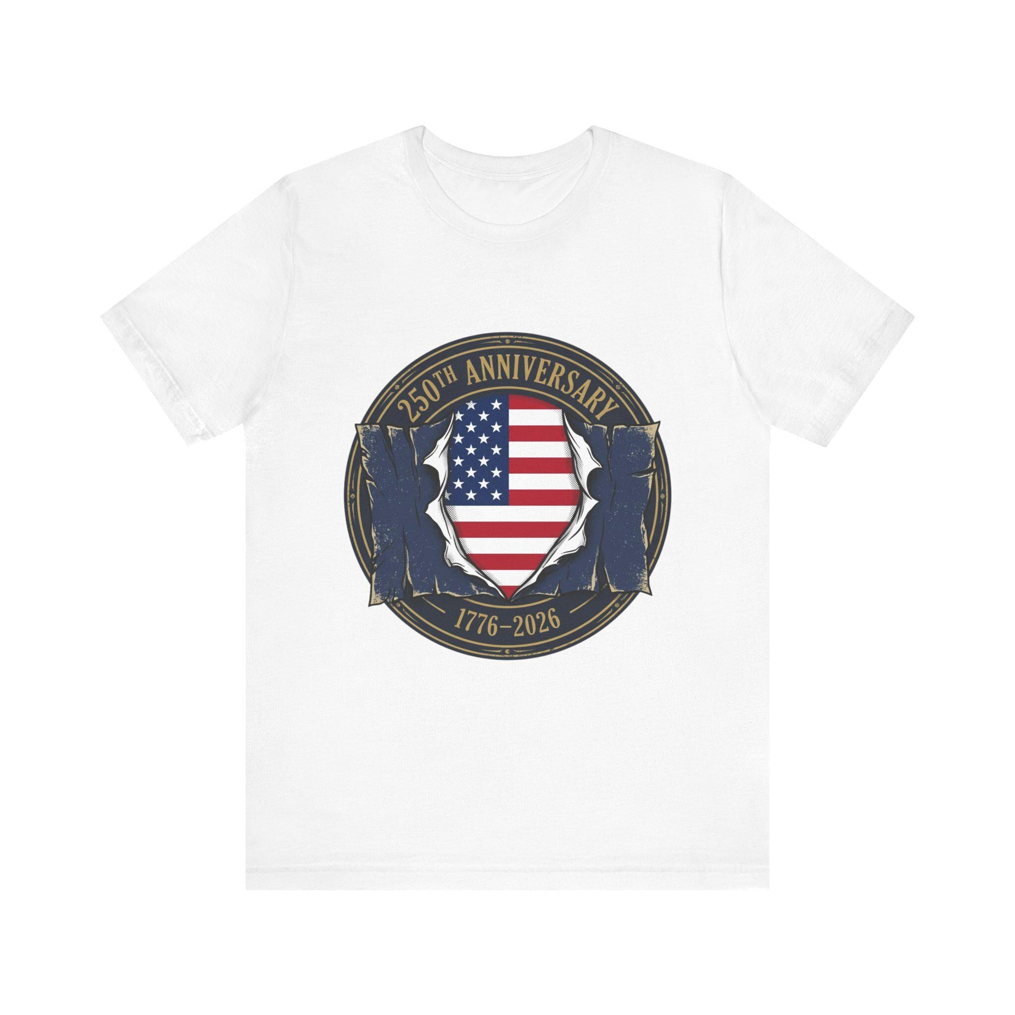 250th Anniversary American Flag Shield Tee | 1776-2026 Patriotic Shirt
