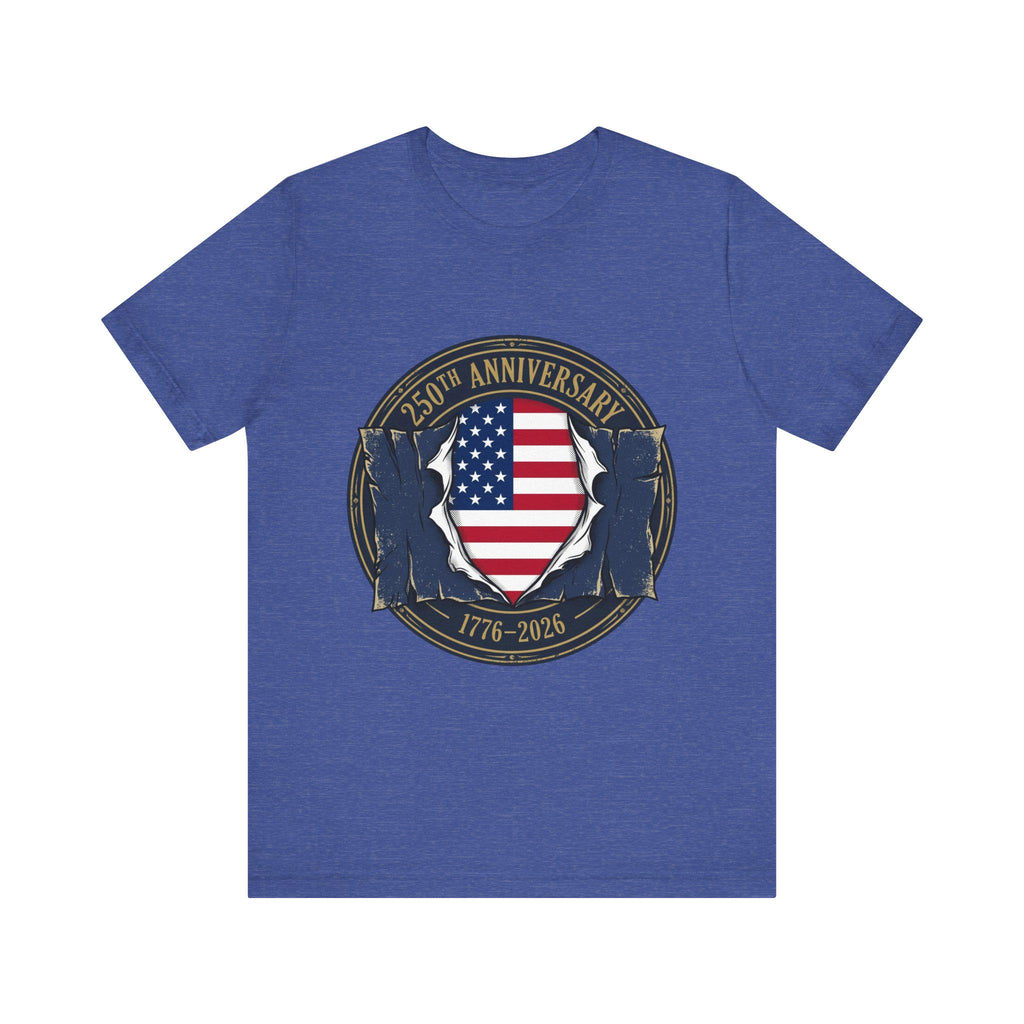 250th Anniversary American Flag Shield Tee | 1776-2026 Patriotic Shirt