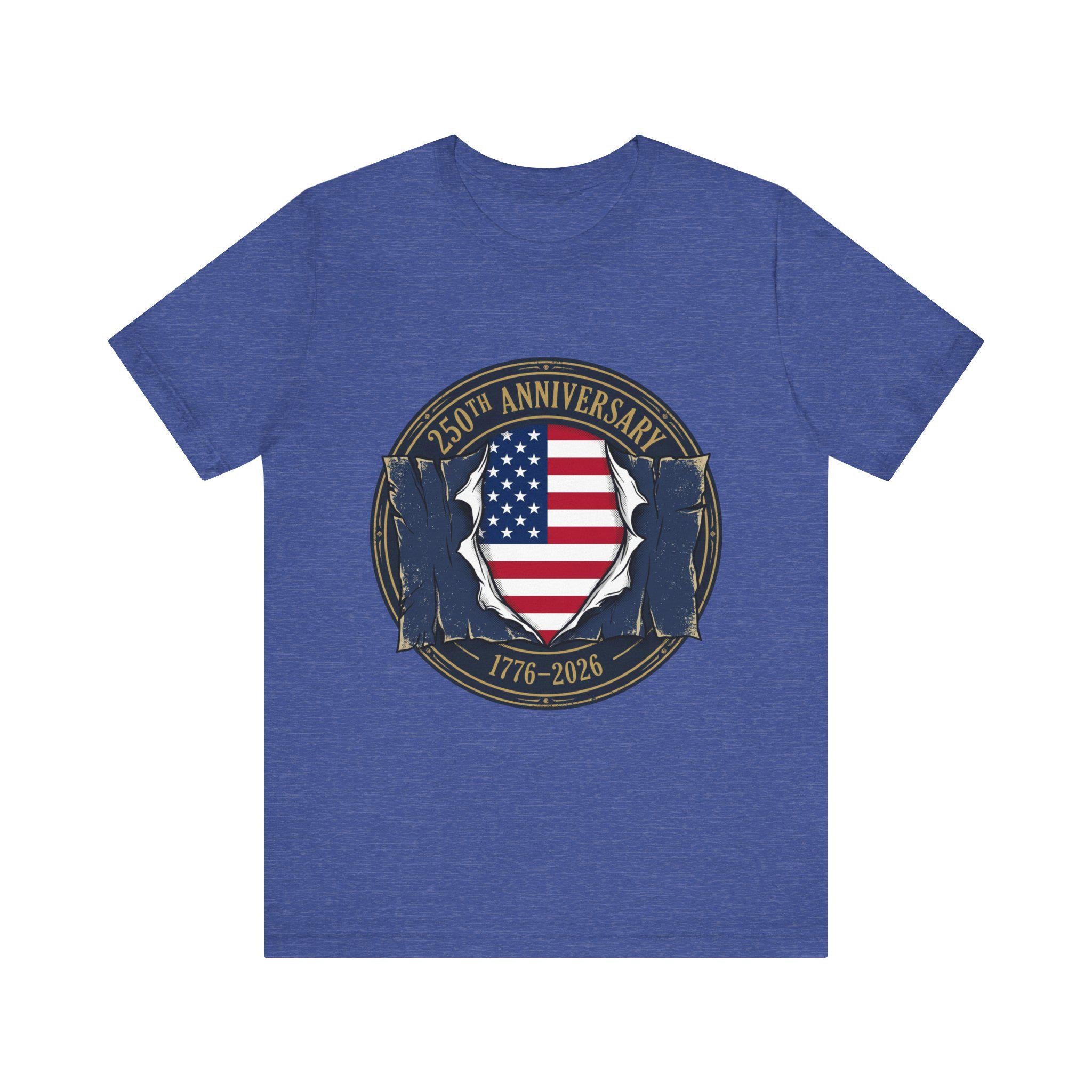 250th Anniversary American Flag Shield Tee | 1776-2026 Patriotic Shirt