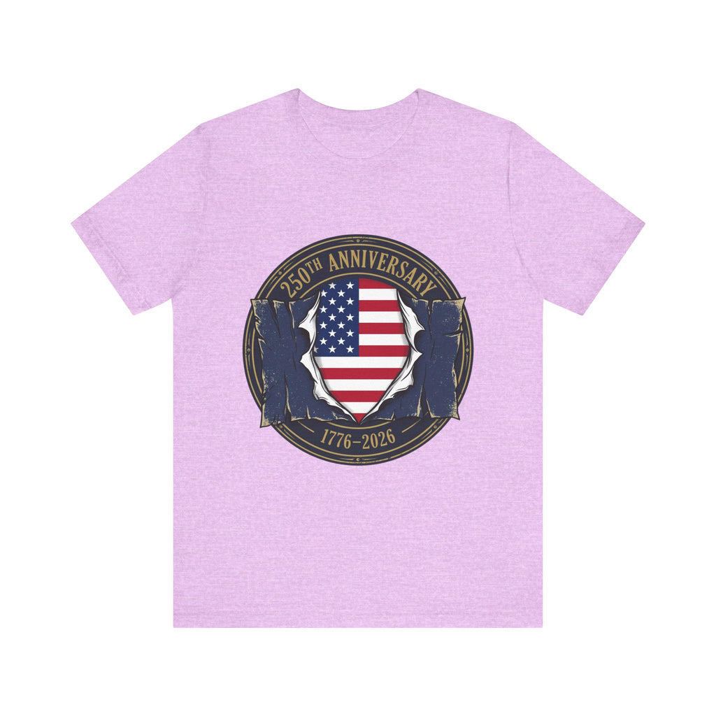 250th Anniversary American Flag Shield Tee | 1776-2026 Patriotic Shirt